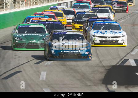 Hampton, Ga, USA. 7th Sep, 2024. NASCAR Xfinity Series driver, AUSTIN HILL (21) races through the turns during the Focused Health 250 at Atlanta Motor Speedway in Hampton, GA. (Credit Image: © Walter G. Arce Sr./ASP via ZUMA Press Wire) EDITORIAL USAGE ONLY! Not for Commercial USAGE! Credit: ZUMA Press, Inc./Alamy Live News Stock Photo