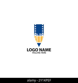 create movie logo design vector Stock Vector