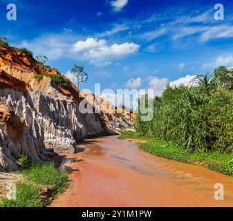 Fairy Stream Suoi Tien, Mui Ne, Vietnam. One of the tourist attractions in Mui Ne Stock Photo