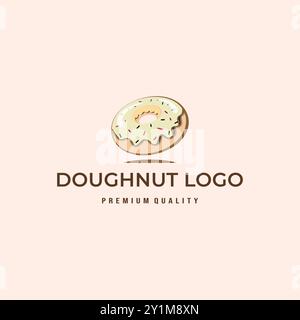 Doughnut Logo Vector Template Illustration Design, Doughnut Logo icon for Doughnut shop Stock Vector