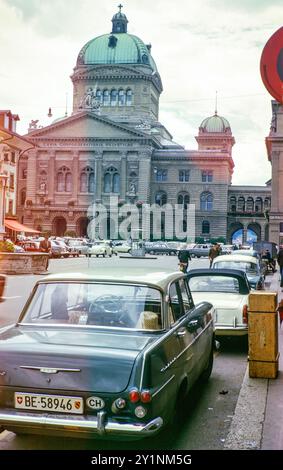 St Vincent cathedral church, city centre of Bern, Switzerland, Europe 1963 Stock Photo