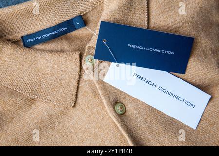 French Connection labels on clothing. Stock Photo