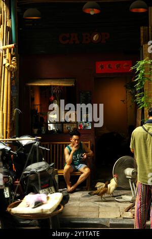 Egg Coffee on Street of Hanoi Old Quarters Vietnam. The coffee flavours ...
