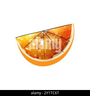 Disco mirror ball fruit, berry, orange. On white isolated background. Mosaic style vector Stock Vector
