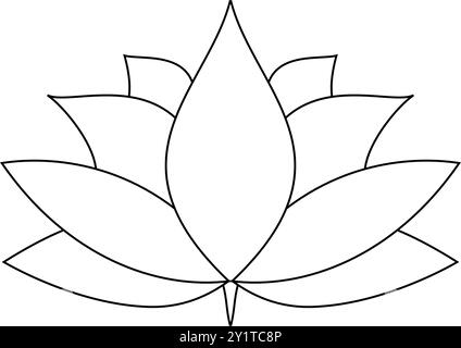 Lotus icon or Harmony icon on white. Vector Stock Vector