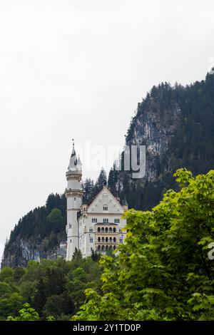 Neuschwanstein, Germany. Fairytale castle Neuschwanstein of the old Bavarian King Ludwig .May 20th 2016 Stock Photo