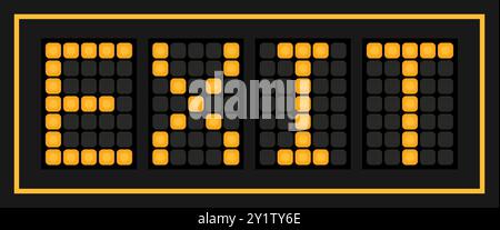 Orange color led banner in word exit on black background Stock Vector