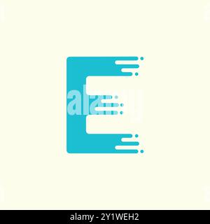 Creative Technology and Science Letter E Stock Vector