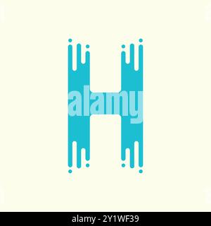 Creative Technology and Science Letter H Stock Vector