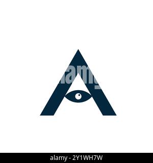 Security Eye Letter A Logo Stock Vector