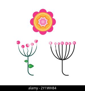 Vector Flower Flat Design Shape Stock Vector