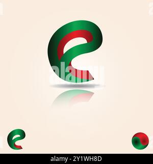 Tech E Letter Logo Design Stock Vector