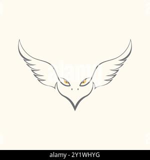 Wing Eagle with angry eye Stock Vector