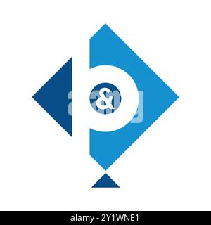 B and P Letter Design Combination 01 Stock Vector