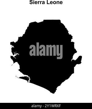 Sierra Leone map. Blank vector map of the Country with regions. Borders ...