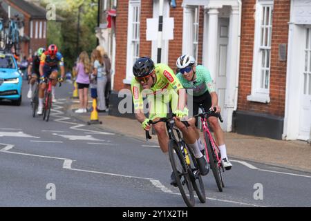 Wickham Market, UK. 8th Sep 2024. The men's cycling event, the Tour of Britain, finishes today with stage 6 in East Suffolk, starting in Lowestoft and finishing in Felixstowe. The riders are passing through Wickham Market. Credit: Eastern Views/Alamy Live News Stock Photo