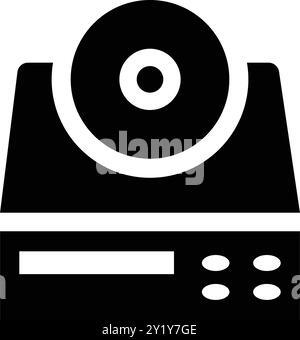 Cd, drive, player icon design for commercial use, web, print media or any type of design projects. Stock Vector