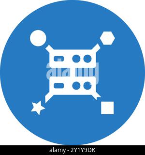 Variability, variety, big data icon design for commercial use, web, print media or any type of design projects. Stock Vector