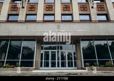 Bratislava, Slovakia - August 7, 2024: Faculty of Chemical and Food Technology in Bratislava Stock Photo