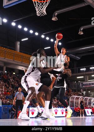 Giordano Bortolani EA7 Emporio Armani Olimpia Milano during EA7 Emporio Armani Olimpia Milano vs Hapoel Jerusalem Basketball Test Match in Vigevano Italy September 08 2024 Stock Photo Alamy