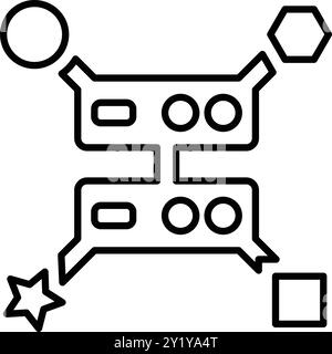 Variability, variety, big data icon design for commercial use, web, print media or any type of design projects. Stock Vector