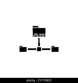Shared folder icon. White background with shadow design. Vector ...