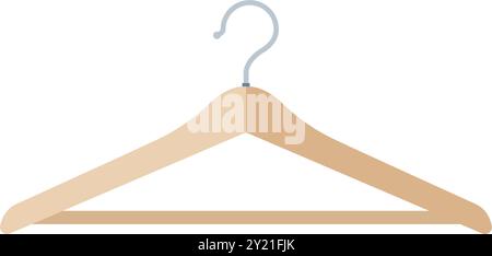 Wooden coat hanger or clothes hanger icon vector Stock Vector
