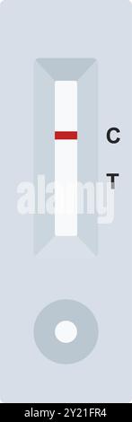 A rapid antigen test or RAT returns a negative result for COVID or other disease in vector Stock Vector