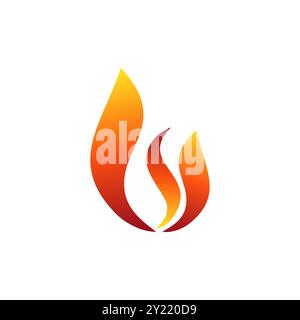 fire flame logo, hot fire symbol icon vector design, modern sign symbol flames logotype Stock Vector