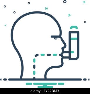 Icon for asthma, respiration Stock Vector