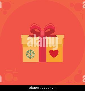 Colorful gift box with festive wrapping Stock Vector