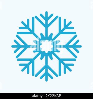 Bold snowflake with sharp, angular edges Stock Vector