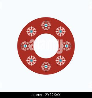 Delicate snowflakes with intricate filigree designs. New Year's Ornaments Stock Vector