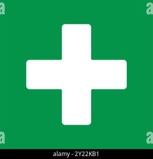 First Aid Symbol Vector Graphic. Medical Emergency Icon for Safety and Health Stock Vector
