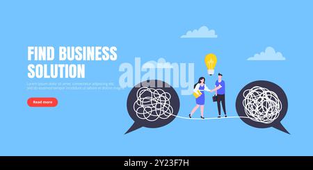 Understanding problem solution simplify challenge. Stock Vector
