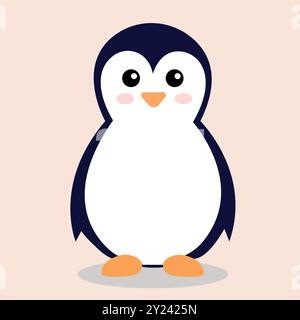 Penguine character moscot design Stock Vector