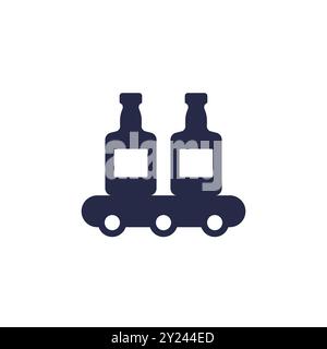 Alcohol production icon on white Stock Vector
