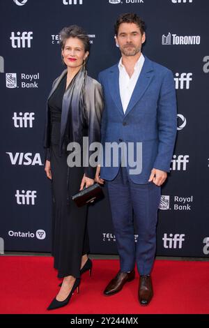 Clément Ducol and Camille Dalmais in the press room at the 82nd Annual ...