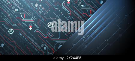 Abstract technology concept. Computer code background. Hand drawn vector illustration. Stock Vector