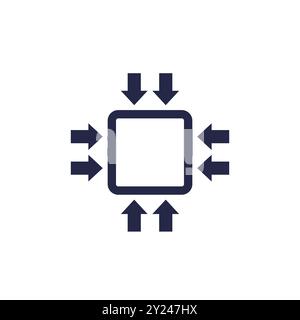 compact size icon on white Stock Vector