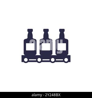 Alcohol production icon with whiskey Stock Vector