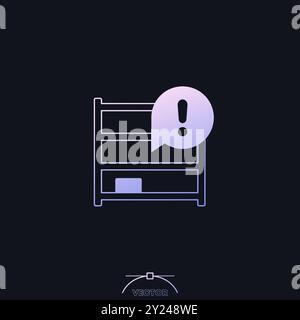 empty inventory or shelves icon with a gradient Stock Vector