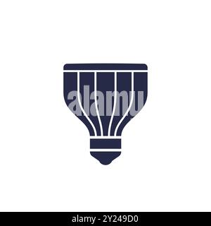 Led grow light icon on white Stock Vector