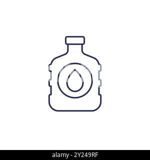 water gallon line icon on white Stock Vector