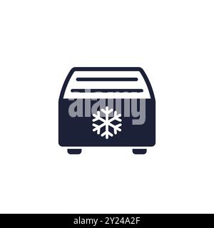 fridge, supermarket freezer or chiller icon Stock Vector