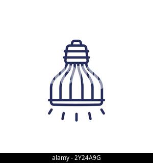 Led grow light line icon Stock Vector