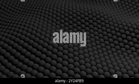 Abstract background. Black color. Spheres. 3d illustration. Stock Photo