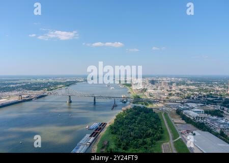 Aerial view of Baton Rouge, Louisiana Stock Photo