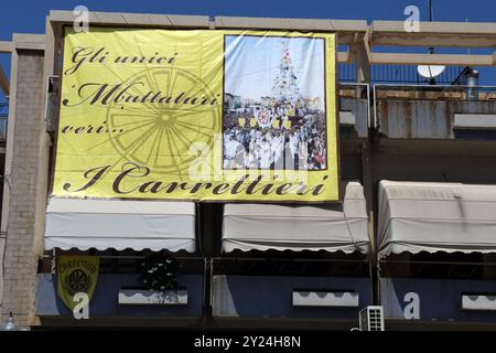 Palmi Reggio Calabria 25 aug 2024 - Varia di Palmi, carters corporations Stock Photo