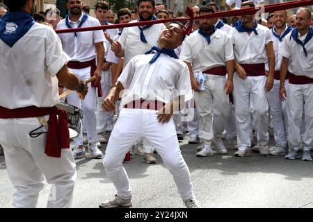 Palmi Reggio Calabria 25 aug 2024 - Varia di Palmi, sailor corporations Stock Photo